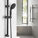 OFFO Shower Riser Rail 62cm Adjustable 28-61cm Matte Black view 7