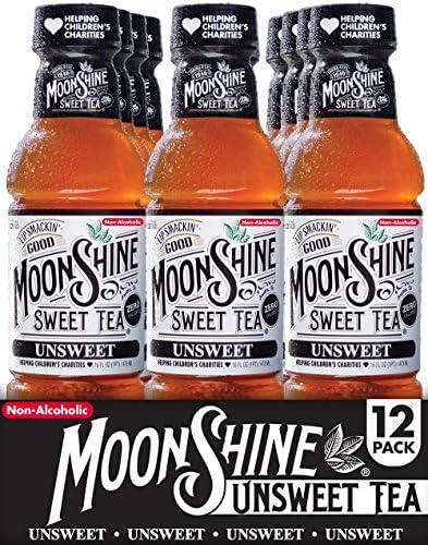 Moonshine Sweet Tea, Real Brewed Black Tea, Unsweetened with All Natural Ingredients, Gluten Free, 16 Ounce Bottles (Pack of 12) – Helping Children's Charities