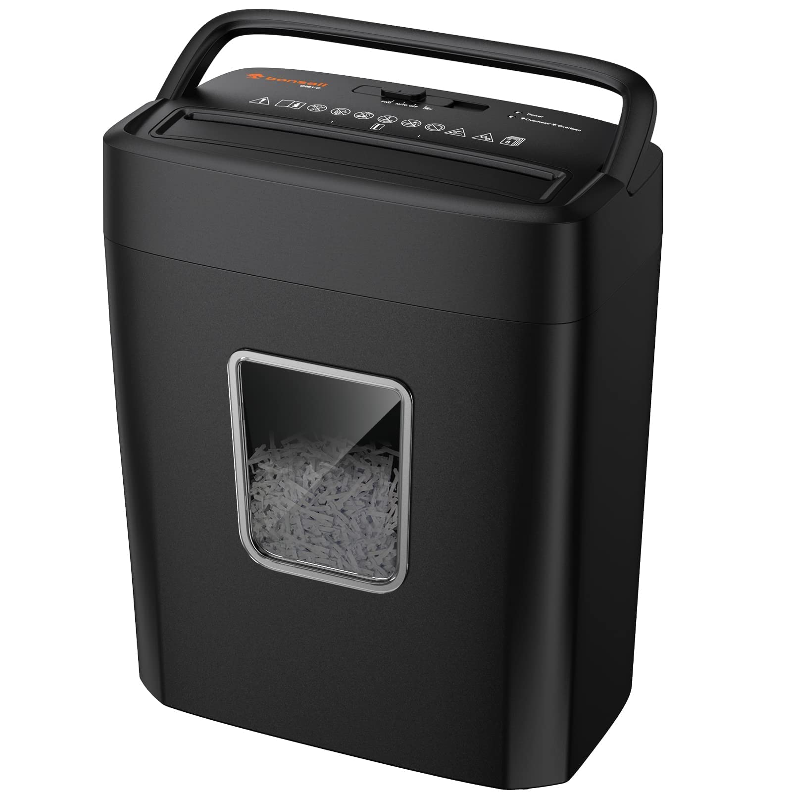 Photo 1 of Bonsaii Paper Shredder, 8-Sheet Crosscut Home Office Shredder with 4.2 Gallon Bin, P-4 Security Level Document Shredder Shred Credit Card/Mail/Staple/Clip (C261-C Updated)