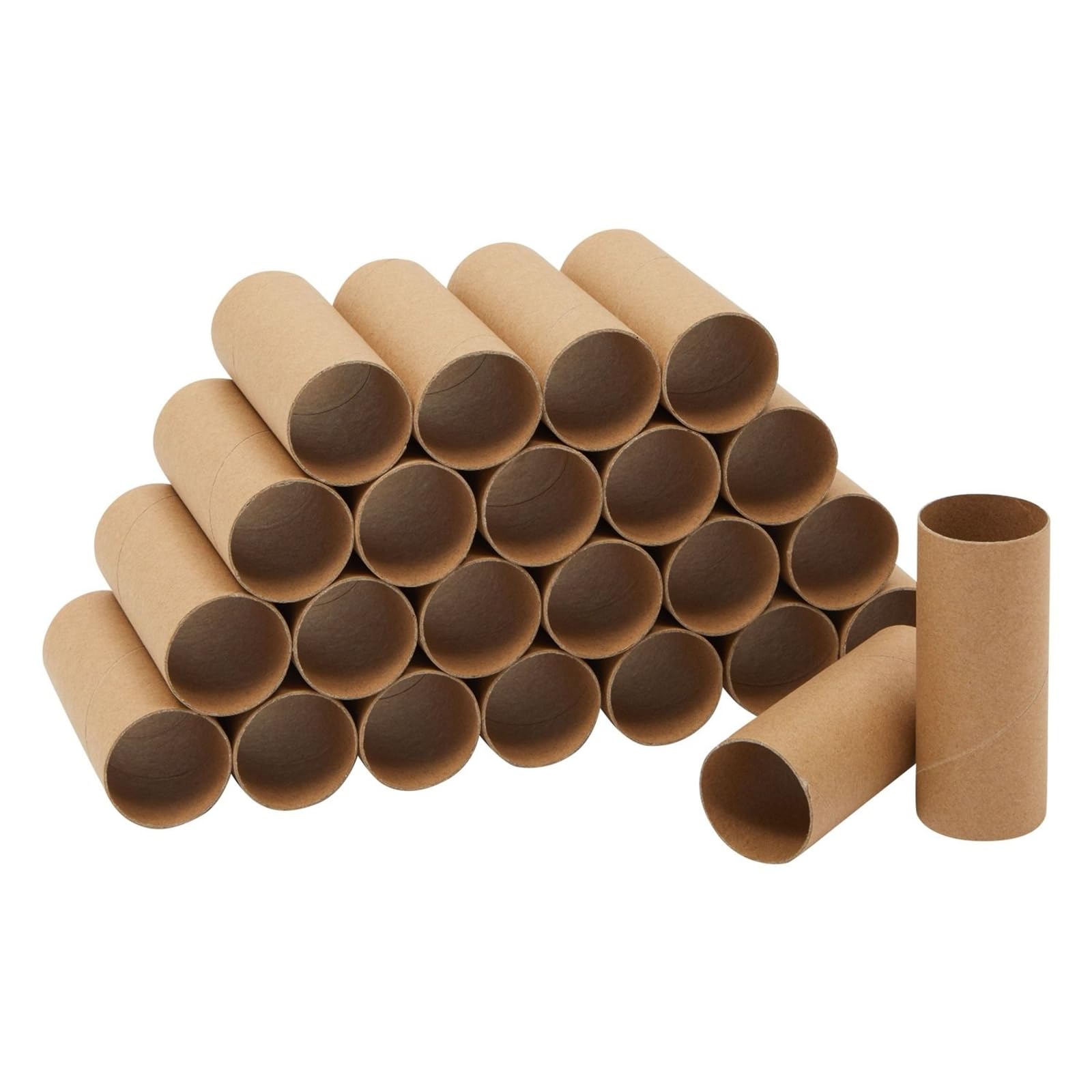 24-Pack Brown Cardboard Tubes for Crafts, Empty Toilet Paper Rolls for DIY Art Projects, Classroom Crafts, Holiday Decorations, Home Decor, Organization (4 x 9.9 x 4 cm)