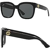 Gucci GG0034SN GG Interlocking Logo Sqaure Shape Sunglasses with Luxury Eyewear Kit