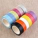 NUOLUX 12 Rolls Washi Tape Rainbow Decorative Tape 15mm x 10m