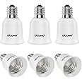 DiCUNO E17 to E26 Adapter, Intermediate E17 Socket to Standard E26 Socket Converter, LED Light Bulb Converter, Max Wattage 200W, 200℃ Heat Resistant (6-Pack)