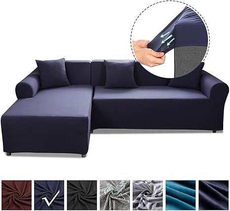safetyon funda elastica para sofa esquinero en l 3 plazas 3 plazas funda delgada y aterciopelada para proteger sofas de perros y otras mascotas