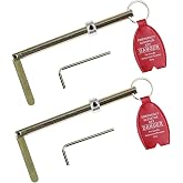 2-Pack Emergency Elevator Door Key with Large Tag Ring for O-tis Door | Elevator Drop Keys for K-ONE D-over Thyssen-Krupp