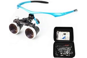 DENTASOP Dental Binocular Loupes 3.5 x 429mm Magnifier (Blue)
