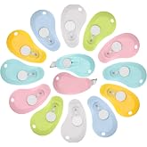 Honoson 12 Pcs Mini Box Cutter Utility Knife Letter Opener, Bean | Retractable Blade Cutter Knife, Small Compact with Keychain Hole, Pastel Colors for Office School Package Opening