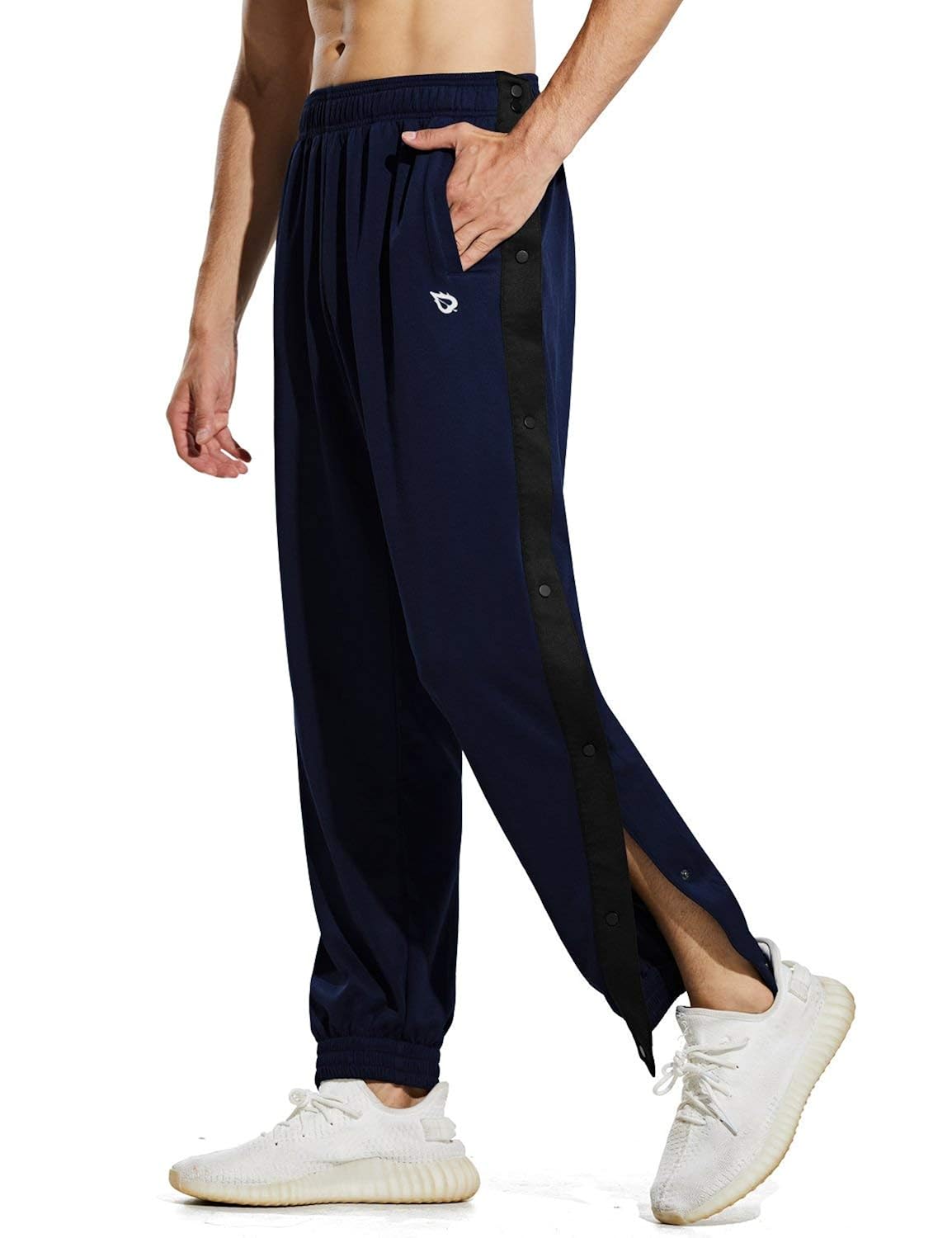 Buy BALEAF Men's Cotton Active Sweatpants Warm up Tear Away Pants Navy