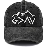 Mountain Vintage Cotton Baseball Cap, Dad Hat with Embroidered Mountain Range Design, Adjustable Casual Outdoor Headwear