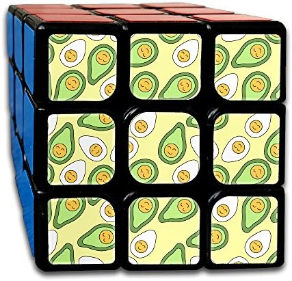 Funny Cartoon Egg Emoji Smile And Avocado 3x3x3 Three Layers Cube Puzzle Toy Magic Cube 3x3x3 Profissional Cube Toys For Children (55mm)