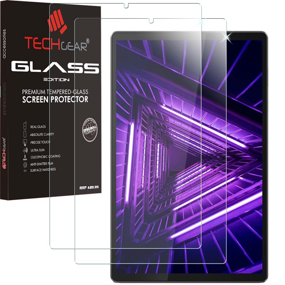 TECHGEAR GLASS Edition [2 Pack] Screen Protector fits Lenovo Tab K10 / Tab M10 Plus 2nd Gen 2020 (10.3") TB-X606 / TB-X6C6 Tempered Glass Screen Protectors [HD Clarity] [Scratch-Resistant] [No-Bubble]