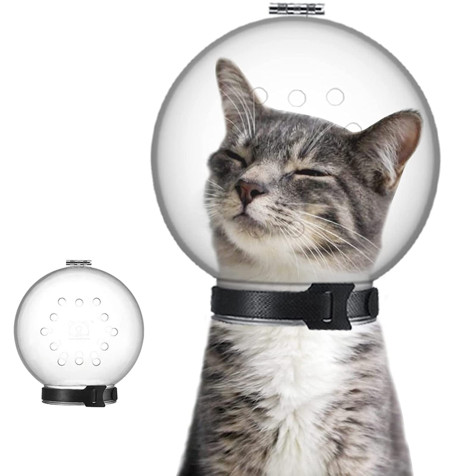 LQKYWNA Breathable Cat Muzzle, Anti Bite Muzzles Cat Adjustable Hood Cat Protective Space Cover Cat Bath Grooming Supplies, Prevent from Biting, L