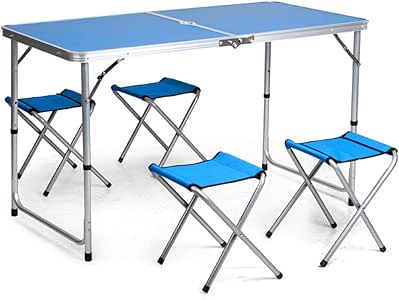 Mesas Plegables rectangulares Placa de Aluminio Plegable en Media Mesa