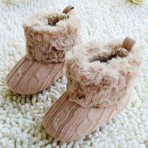 Kids Baby Crochet/Knit Fleece Boots Toddler Girl Wool Snow Crib Shoes Booties
