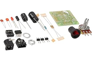 LM386 Audio Amplifier Kit, DIY Module Board Super Mini Electronic PCB with Power Indicator Light, for 3V to 12V DC Power Supp