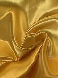 60" Yellow Charmeuse Satin Fabric by The Yard for