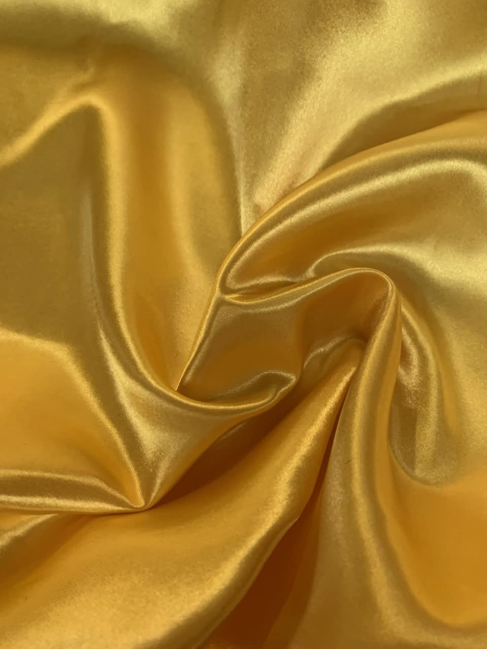 60" Yellow Charmeuse Satin Fabric by The Yard for