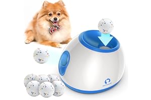 EWSNM Automatic Dog Ball Launcher for Dogs Interactive Toys, Automatic Tennis Ball Thrower for Middle and Small Dogs Indoor or Outdoor - Blue