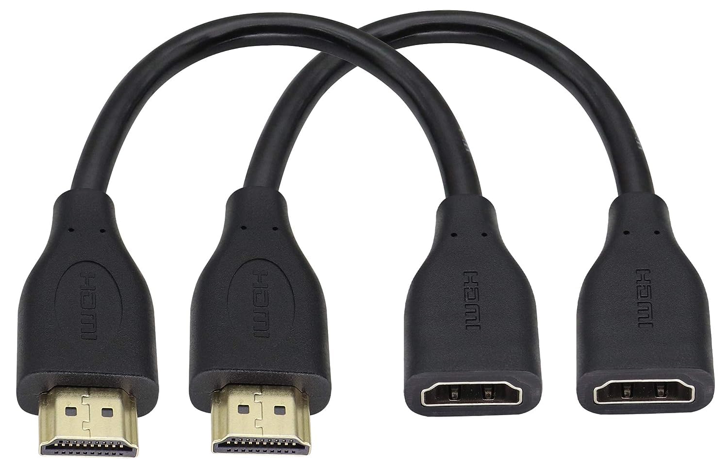 zdyCGTime mini hdmi to standard hdmi cable,1080P 4k HD high speed hdmi mini male to hdmi female Connector,Compatible with Fuji cameras,camcorders and other HDMI mini interface devices.(15cm/2Pack)