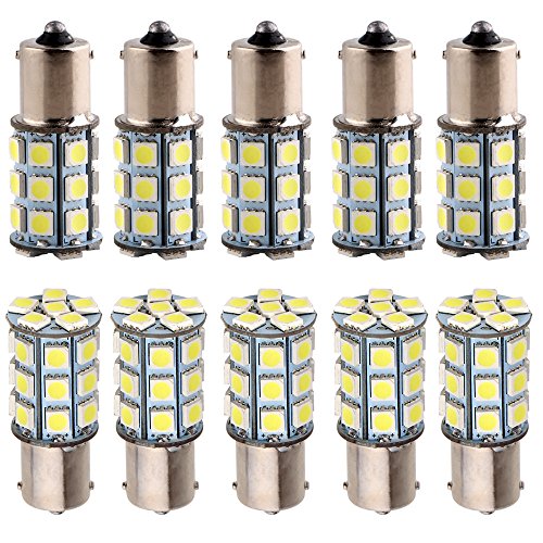 EverBrightt 10Pack White S25 5050 1156 BA15S / 1141 Base 27SMD LED