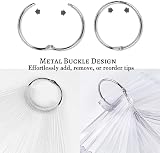 Shakeel Clear Nail Swatch Sticks Fan Shape 50pk Practice Display Tips Metal Ring view 4
