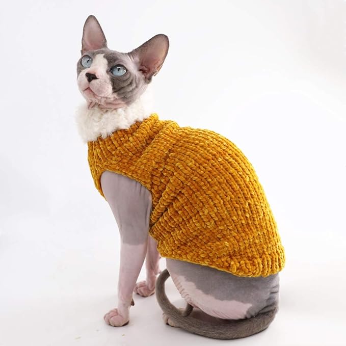 Kitipcoo Sphynx Vetements D Hiver Chaud En Fausse Fourrure Pour Chats Pyjama Pour Chats Et Petits Chiens Chemises Sans Poils Amazon Fr Animalerie