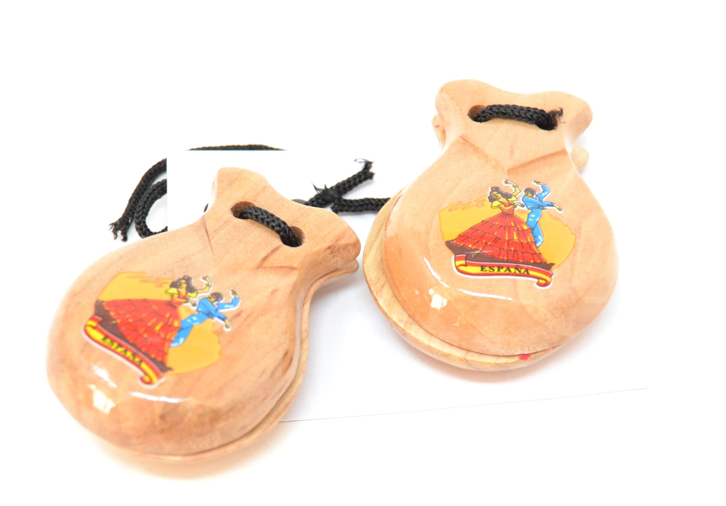 BETTER WITH FRIENDS Spanish Pine Wood Castanets for Children