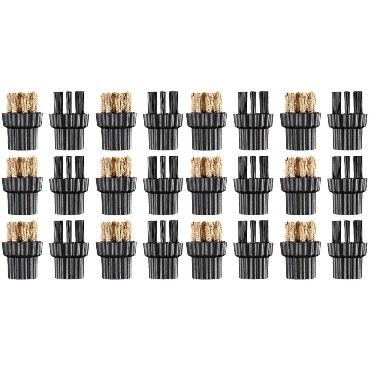 Photo 1 of 24 Pcs Washing Machine Brush Head Brass Mop Brush Head Pressure Washer Brush Steam Cleaner Mop Brush Cleaner Parts Household Cleaning Supplies Steam Mop Brush Accessories Mop Parts