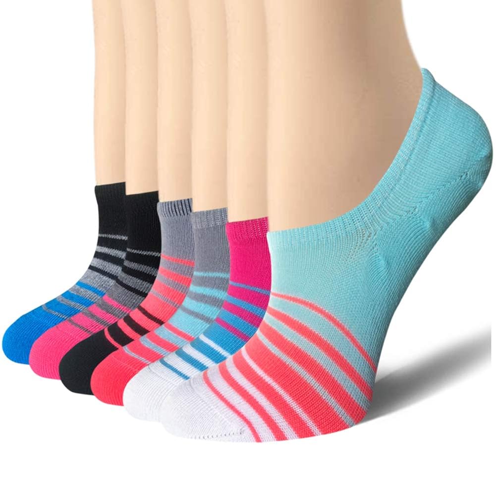 Women Flat Liner Socks with NonSlip Grip AUDTOPEM Womens No Show Socks