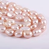 Natural Pearl Freshwater Cultured Pearl Beads for Jewelry Making Punch Loose Beads Handmake DIY for Jewelry Making DIY Women Necklace Bracelet 4-5 mm Color Purple 14 inches