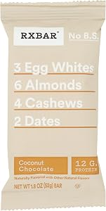 Rxbar Protein Bar Coconut Chocolate, 1.8 Oz | Rxbar Coconut Chocolate Protein Bar - Nutritious, Gluten-Free, 12-Pack