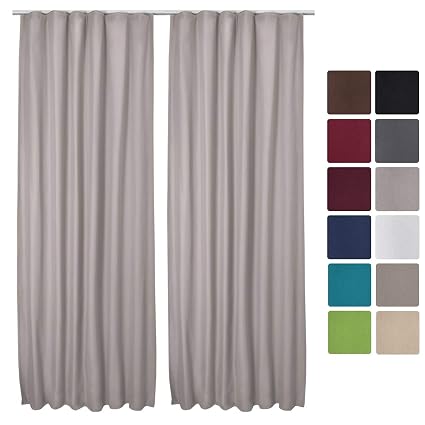 Beautissu 2er Set Gardine Thermovorhang Amelie 140x245 Cm