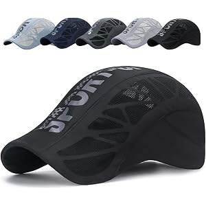 Breathable Sport Cap, Quick Dry Hiking Cap for Men and Women, Adjustable Fit, Breathable Hats for Men for Hiking and Fishing