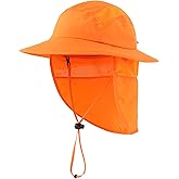 Home Prefer UPF 50+ Boys Sun Hat with Neck Flap Wide Brim Summer Beach Bucket Hat for Boys Girls Toddler Kids Safari Hat