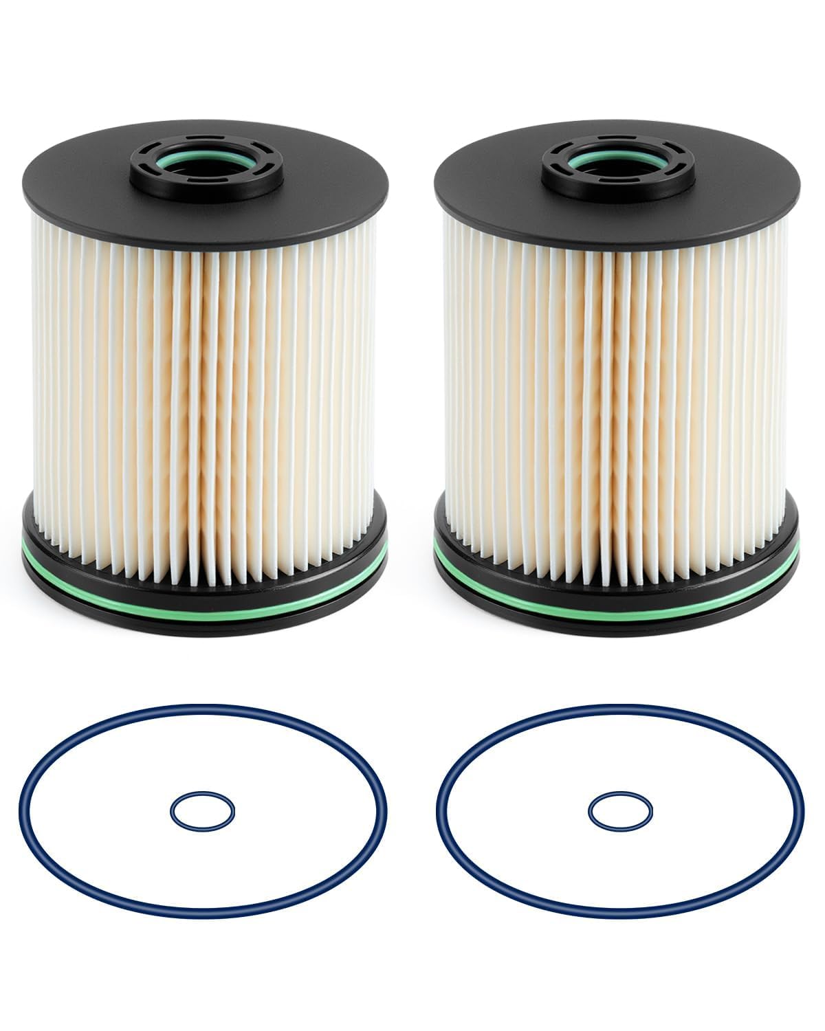 Photo 1 of 2 Pack Fuel Filter Replacement for TP1015, Compatible with 2014-2019 Chevy Cruze, 2017-2025 Silverado/Sierra 2500HD/3500HD 6.6L Duramax Diesel, Tahoe/Suburban/Yukon/Escalade, 3-Layer Nano Filtration