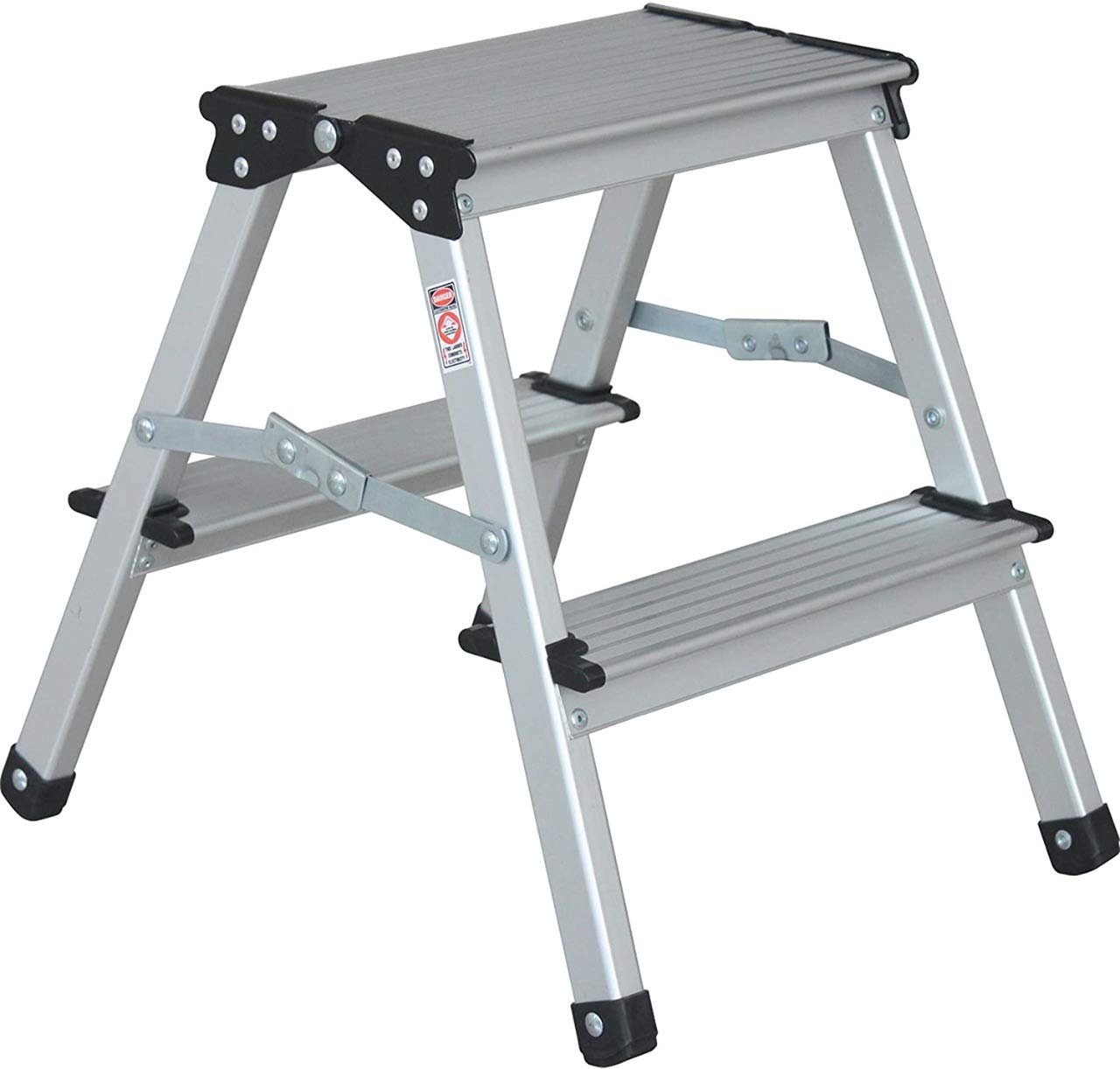 Keraiz ST-0618-ASS2X2 45cms Step Up Stool, Silver, 45 cm