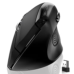 memzuoix Wireless Ergonomic Mouse,Upgraded 2.4G