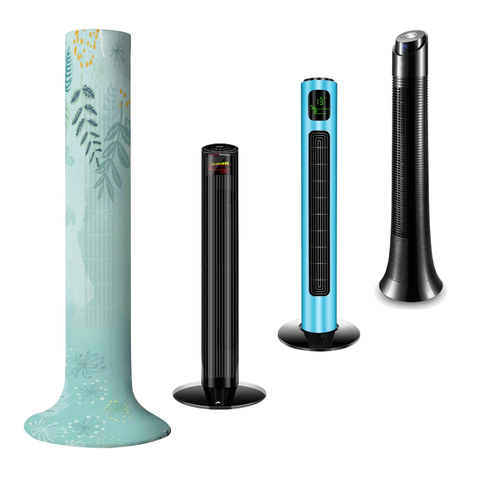 NICENEEDED Tower Fan Cover for Floor Fan, Dustproof Standing Pedestal Fans Covers for Indoor Outdoor Household, Protective Oscillating Guard Protector for Home Bedroom Office