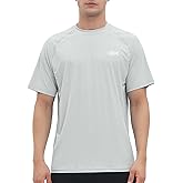 Riverruns Men's Swim Shirt Rash Guard Short Sleeve UPF 50+ UV Sun Protection Quick Dry Fishing Beach Water T-Shirt #1030