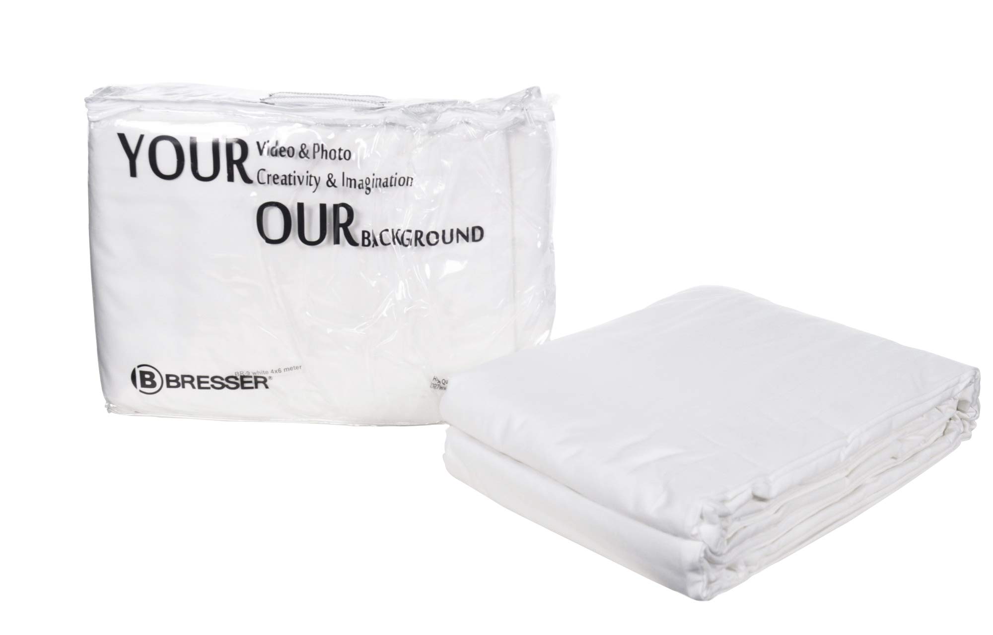 Bresser F000402 Cotton Muslin Background Fabric 3 x 2.5 m White