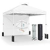SPECILITE Canopy Tent 10x10 Pop Up, Easy Up Outdoor Canopy with Sidewall, PF 50+, Waterproof, Adjustable Canopy with Vented R