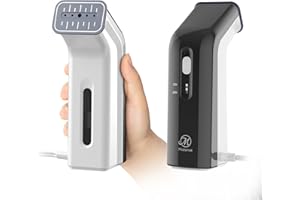 M MISTSINCE Travel Steamer mini Compack,100V-240V for Globle Traveling,Book-size Integrated Design,Small Steamer ＆ Iron mini 2 In 1, Dual Voltage Travel Steamer for Clothes Europe(Panda color)