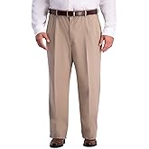 Haggar Men's Work to Weekend Classic Fit Flat Front & Pleat Regular and Big and Tall Sizes