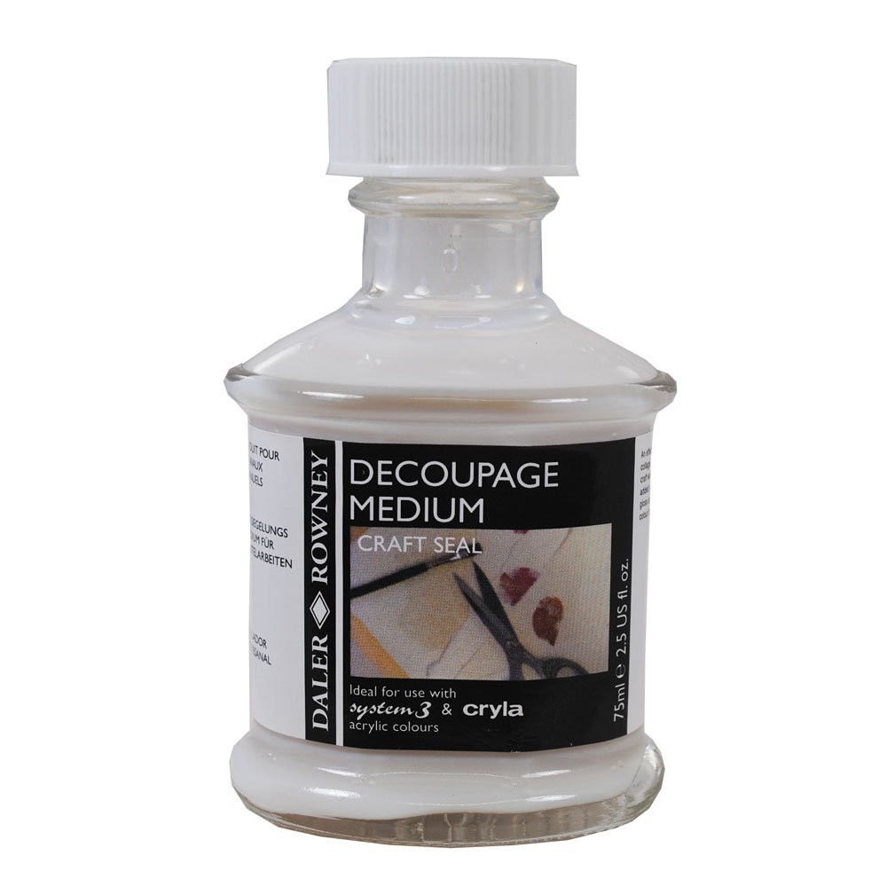 Daler-Rowney Acrylic Medium, Glass Jar, 2.54oz - 75 ml, Decoupage