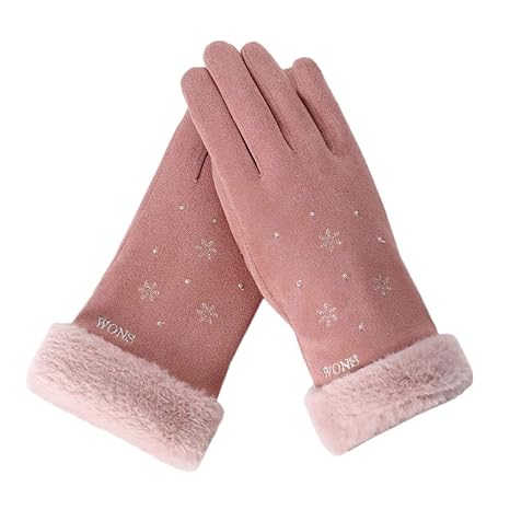  Winter Gloves Women Fheaven Womens Faux Suede