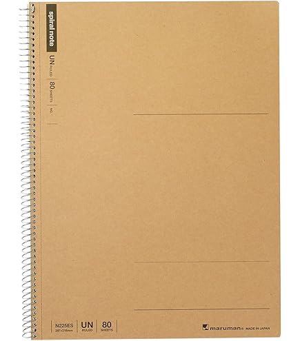 Mina スパイラルノート Amazon.com : Maruman Spiral Note Basic Grid Notebook- A4, 11.69