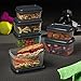 Jaxx FitPak Meal Prep Backpack with Portion Control Container Set