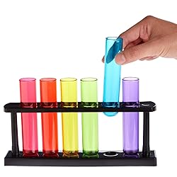 Juvale 4 Pack Plastic Test Tubes with Rack for