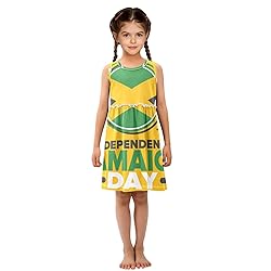 Aflyko Patriot Girls Sleeveless Dress Jamaica Star