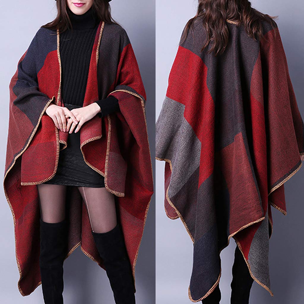 homyl fashion womens cape cardigan ladies soft poncho open front blanket wrap gift